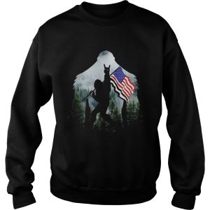 Bigfoot Into The Forest American Flag shirt 2