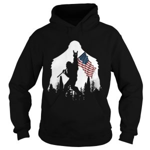 Bigfoot Rock And Roll Usa Flag In The Forest shirt 1