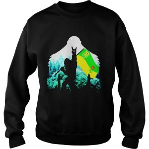 Bigfoot Saskatchewan Flag In The Forest shirt