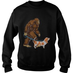 Bigfoot Sasquatch Walking Basset shirt 2