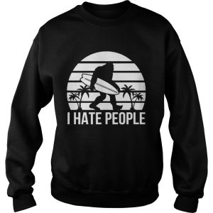 Bigfoot Surfing I hate people shirt 2