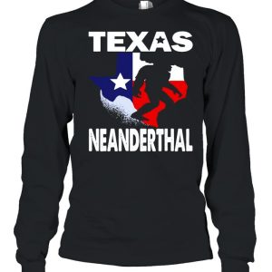 Bigfoot Texas Neanderthal Flag T shirt 1