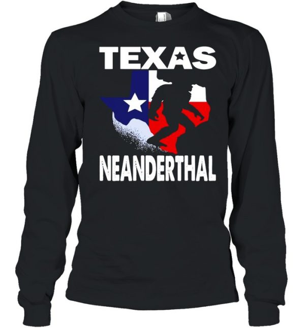 Bigfoot Texas Neanderthal Flag T-shirt