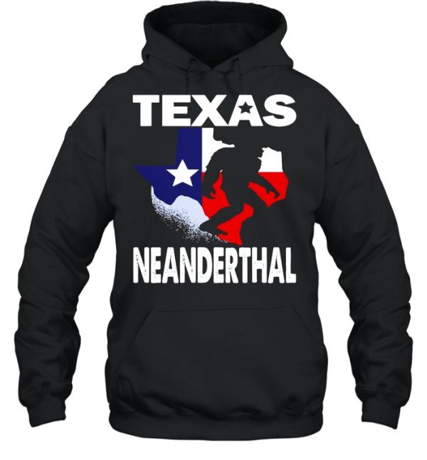 Bigfoot Texas Neanderthal Flag T-shirt