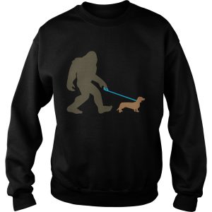 Bigfoot Walking Dachshund Sasquatch Doxie Dog shirt 2