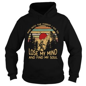 Bigfoot and into the forest i go to lose my mind and find my soul vintage retro shirt 1