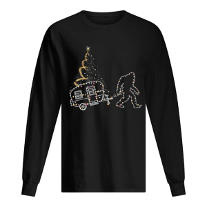 Bigfoot camper christmas tree t-shirt