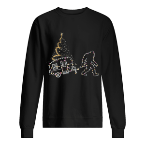 Bigfoot camper christmas tree t-shirt