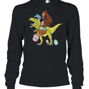 Bigfoot riding dinosaur easter egg shirt 1