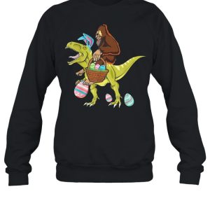 Bigfoot riding dinosaur easter egg shirt 2