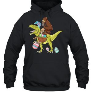 Bigfoot riding dinosaur easter egg shirt 3