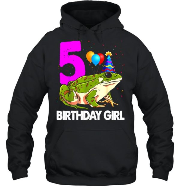 Birthday Girl 5 Frog Toodlers Frog Love shirt