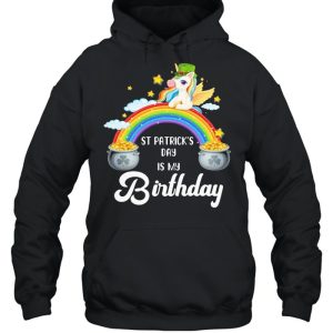 Birthday St Patricks Day Unicorn With Rainbow Shirt