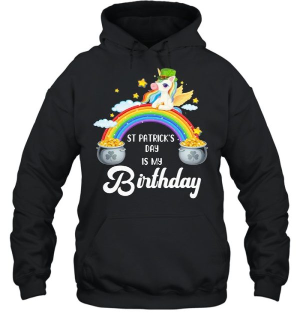 Birthday St Patricks Day Unicorn With Rainbow Shirt