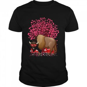 Bison Animal Bison Valentine's Day Shirt 1