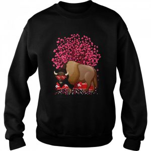 Bison Animal Bison Valentine's Day Shirt 4