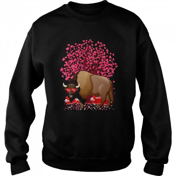 Bison Animal Bison Valentine’s Day Shirt