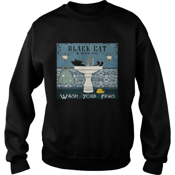 Black Cat And Sink Co Wash Your Paws shirt