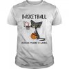 Black Cat Basketball Because Murder Is Wrong Shirt