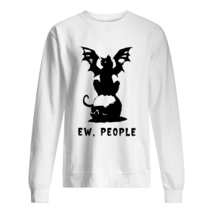 Black Cat Bats and Skull Ew People shirt