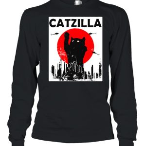 Black Cat Catzilla Sunset shirt