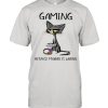 Black Cat Gaming Because Murder Is Wrong shirt