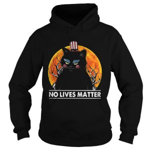 Black Cat No lives matter sunset shirt 1