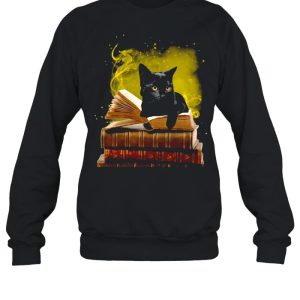 Black Cat With A Law Book T shirt 1