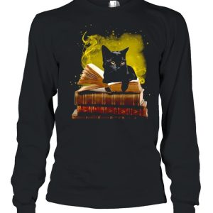 Black Cat With A Law Book T shirt 3