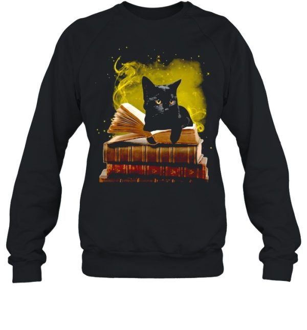 Black Cat With A Law Book T-shirt