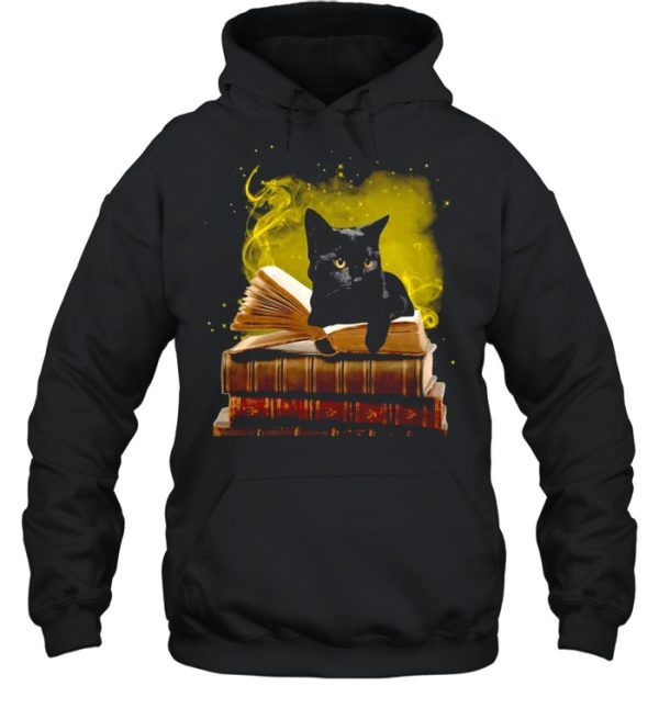 Black Cat With A Law Book T-shirt