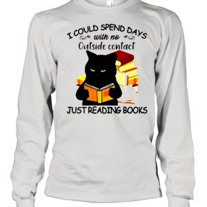 Black Cat reading book I could spend days just shirt 3