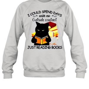 Black Cat reading book I could spend days just shirt 4