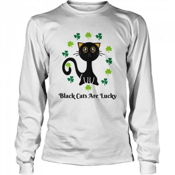 Black Cats Are Lucky Cat Mom Dad Cat Kitten Shirt