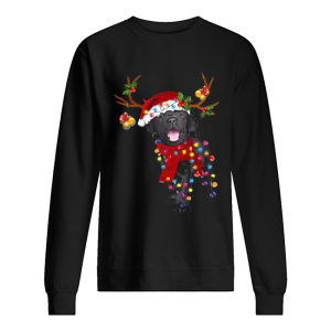 Black Labrador Retriever Gorgeous Reindeer Crewneck shirt 2