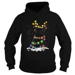 Black Pug Blinker Dog Christmas Light shirt 1