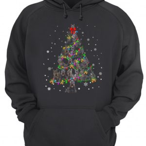 Black Scottie Christmas Tree T Shirt 3