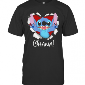 Blood Insides Stitch Ohana Heart T-Shirt