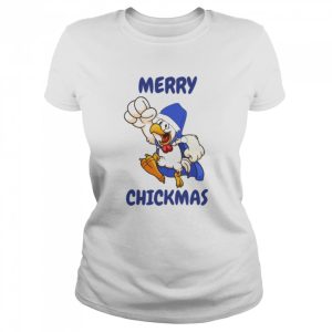 Blue Art Santa Hat Xmas Chicken shirt