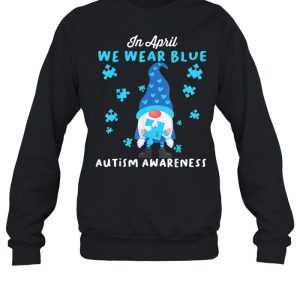 Blue Gnomes In April We Wear Blue Autism Awareness Month Shirt 4