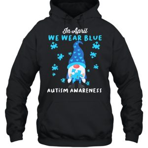 Blue Gnomes In April We Wear Blue Autism Awareness Month Shirt 5