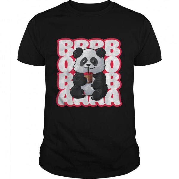 Boba Bubble Tea Drink Cute Kawaii Panda Bear Shirt