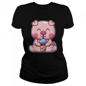 Boba Tea Pig Kawaii Japanese Anime Shirt 2