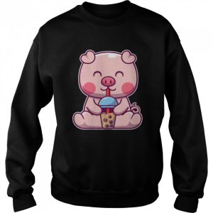 Boba Tea Pig Kawaii Japanese Anime Shirt 4