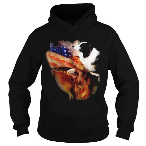 Border Collie American Wings Independence Day shirt