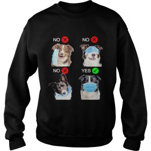 Border Collie Dogs Right Way To Wear Mask shirt 2