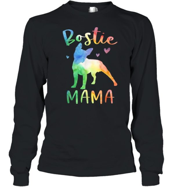 Bostie Mama Colorful Boston Terrier Dog Mom shirt