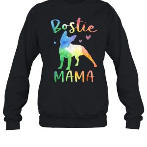 Bostie Mama Colorful Boston Terrier Dog Mom shirt 2