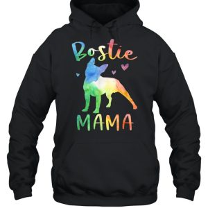 Bostie Mama Colorful Boston Terrier Dog Mom shirt 3