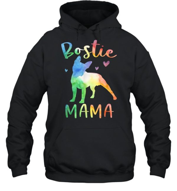 Bostie Mama Colorful Boston Terrier Dog Mom shirt